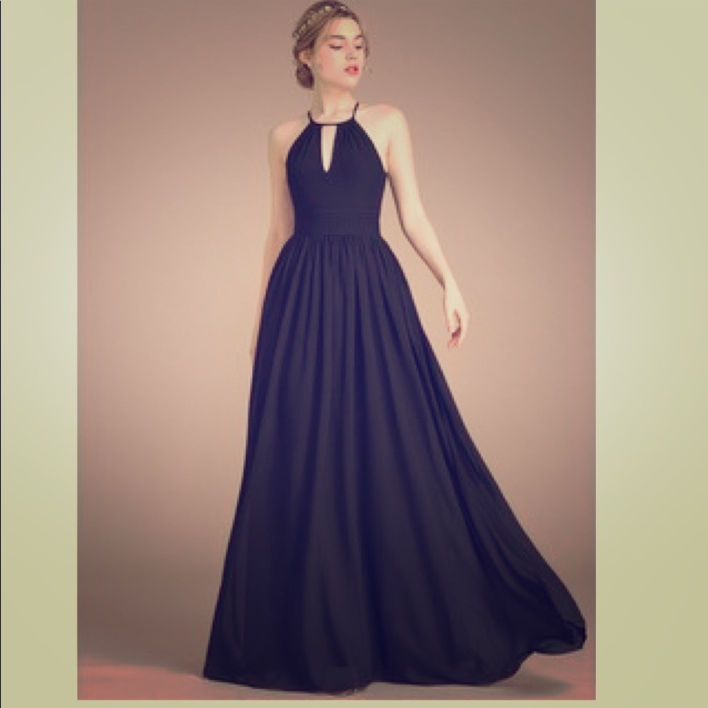Black Chiffon Bridesmaid/Formal Dress